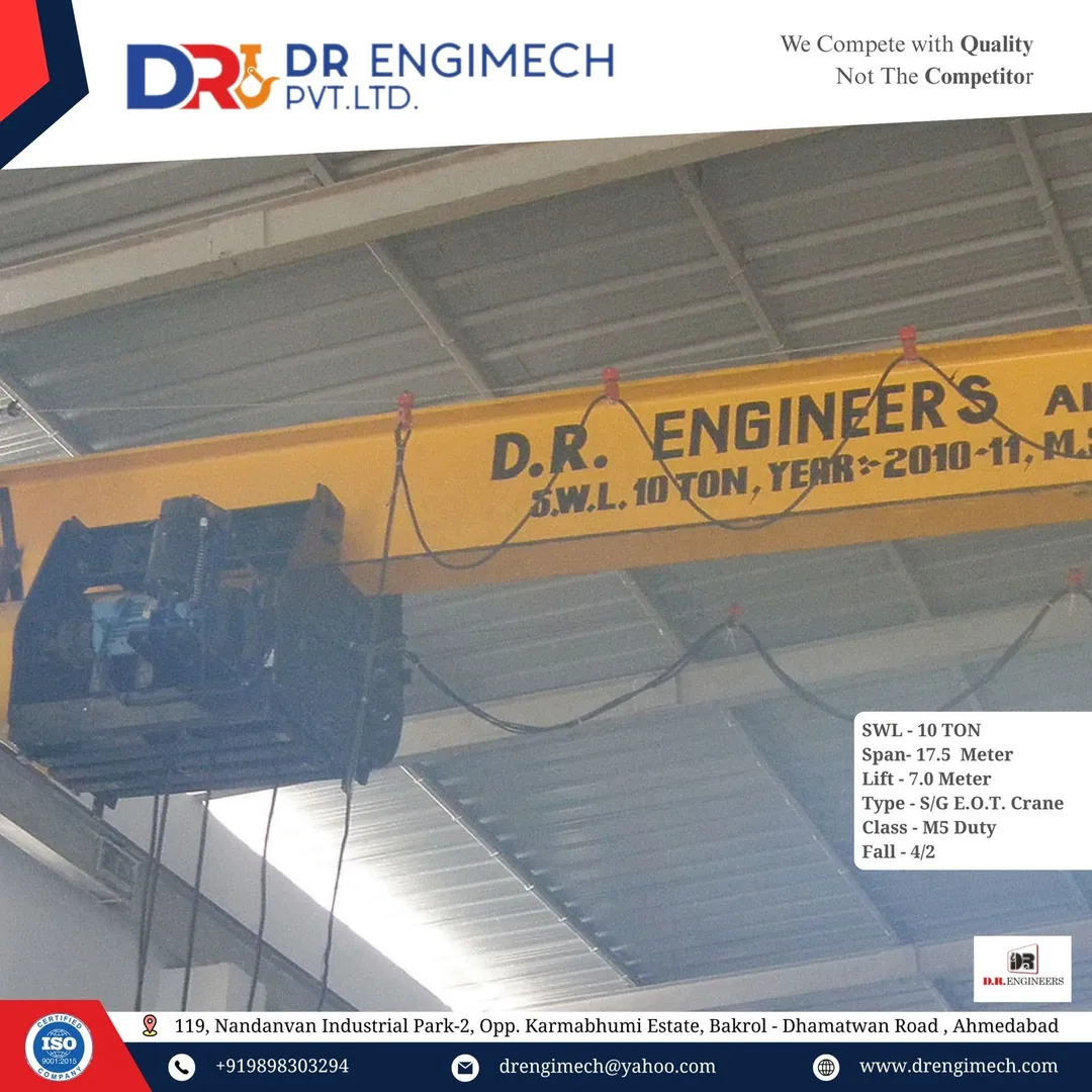 10 Ton Single EOT Crane Cranes Manufacturer Premium Quality