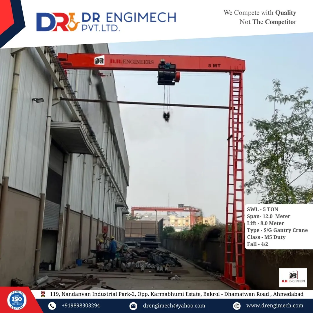 5 Ton Single Semi Gantry Cranes Manufacturer Premium Quality