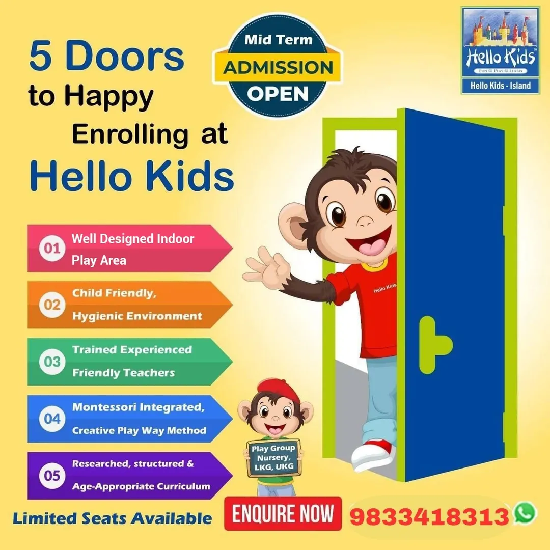 5 Doors to Happy Learning at Hello Kids – Mid-Term Admissions Open