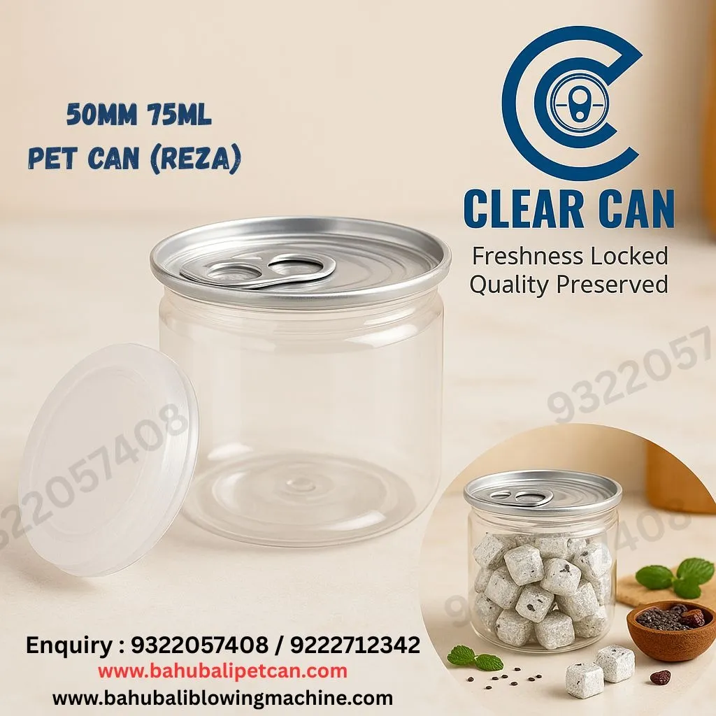 Premium Petcan Manufacturer in Mumbai | Bahubali Petcans For Dryfruits, Juice, Boba & bubble Tea,