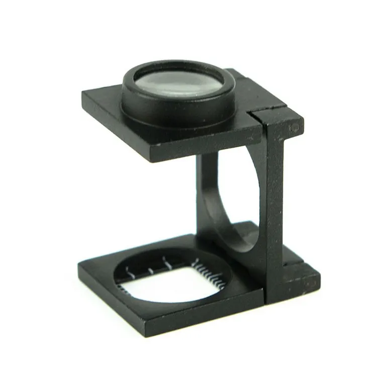 10X 30MM Metal folding magnifying glass with scale