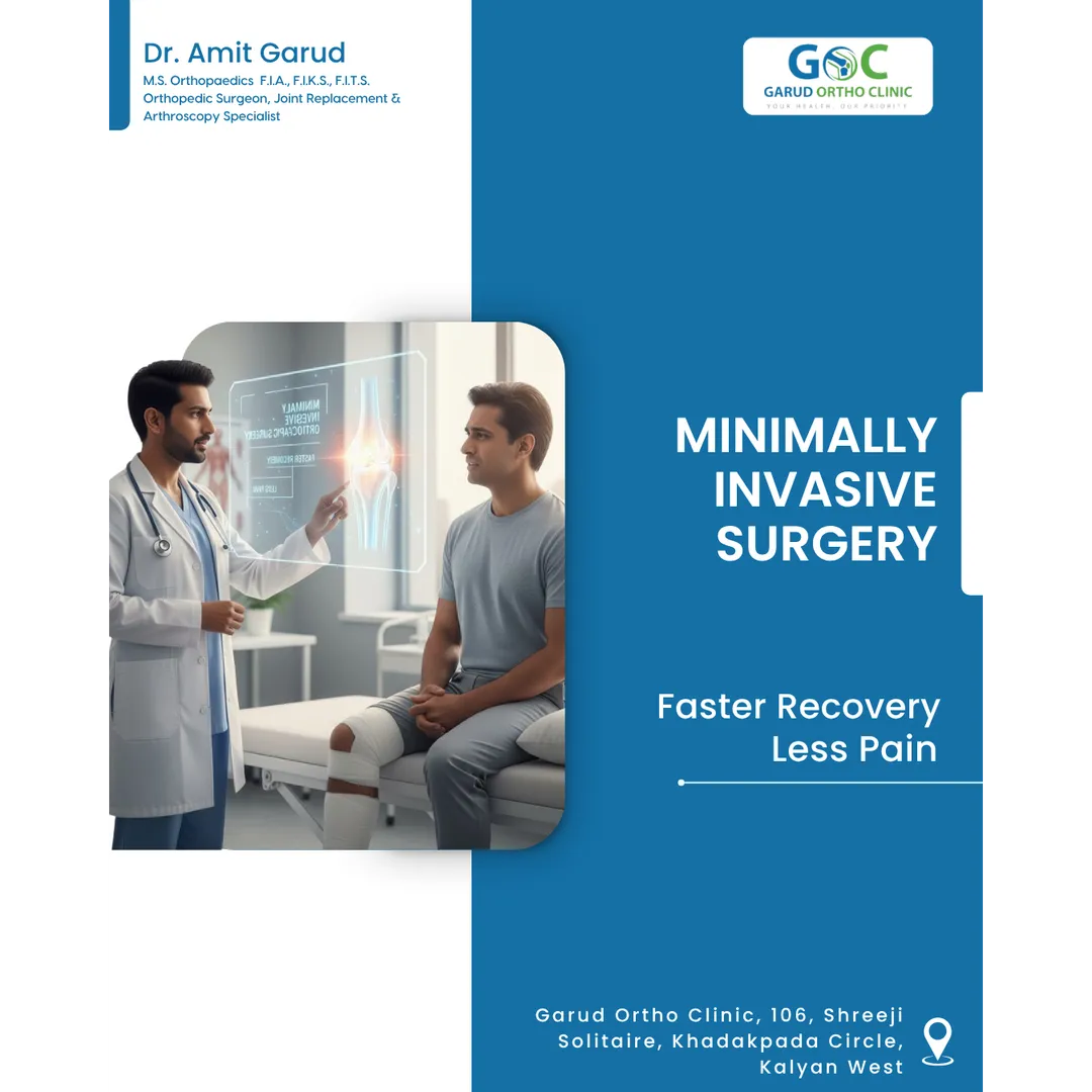 Worried about surgery? You’re not alone. That’s why at Garud Ortho Clinic, we specialize in minimall...