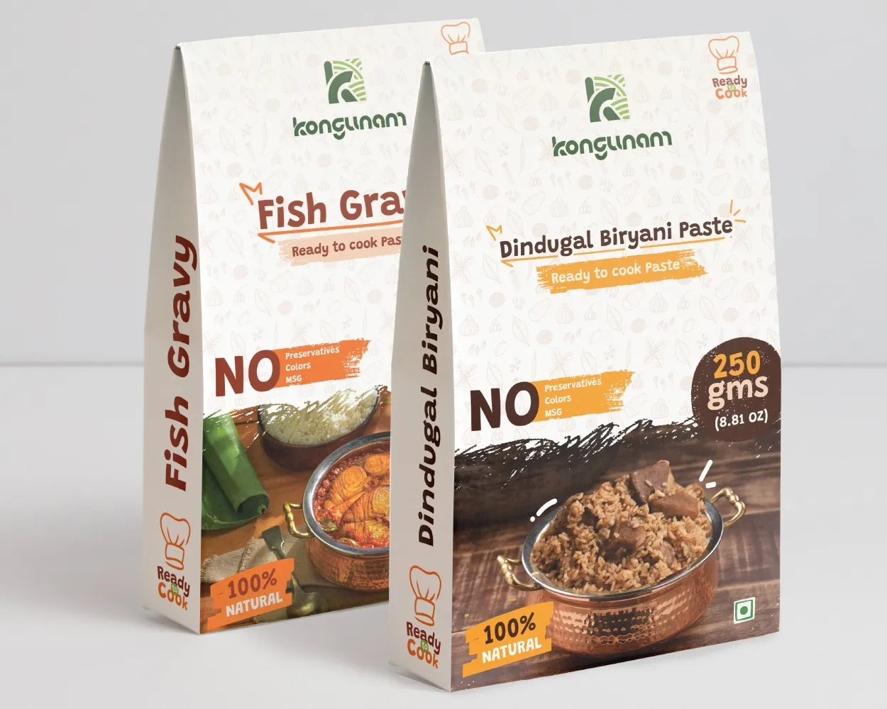 Premium Food Packaging for Fish Gravy & Dindigul Biryani Paste –Ready Mix Boxes by Surya Graphics