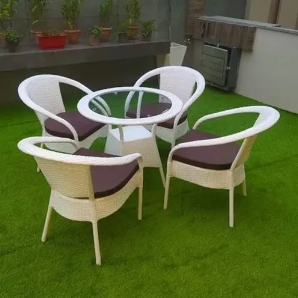 Glass Top Outdoor Chair Table Set in Delhi