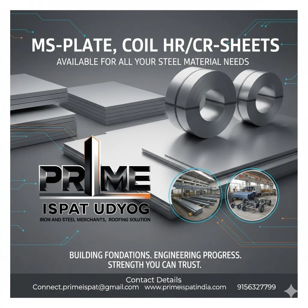 MS Plate, Coil, HR/CR Sheet Manufacturer and Supplier