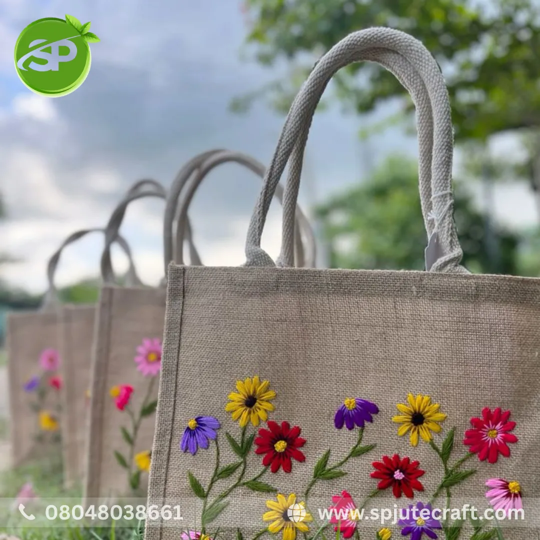 Why settle for ordinary when your bag can tell a story? 🌼✨
An embroidered jute bag isn’t just an ac...