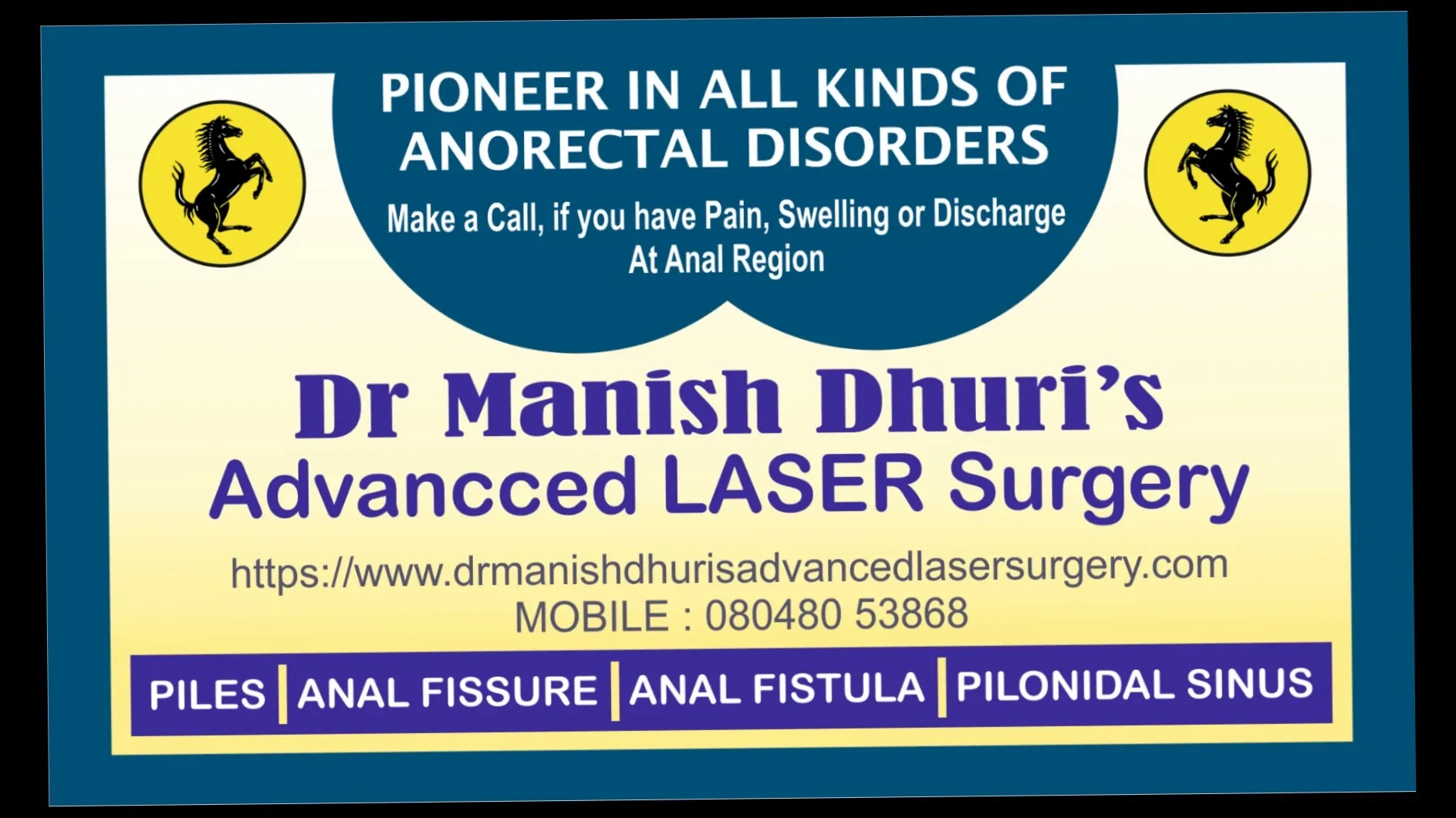 Advancced Laser Surgery for Piles, Fistula Pilonidal sinuses