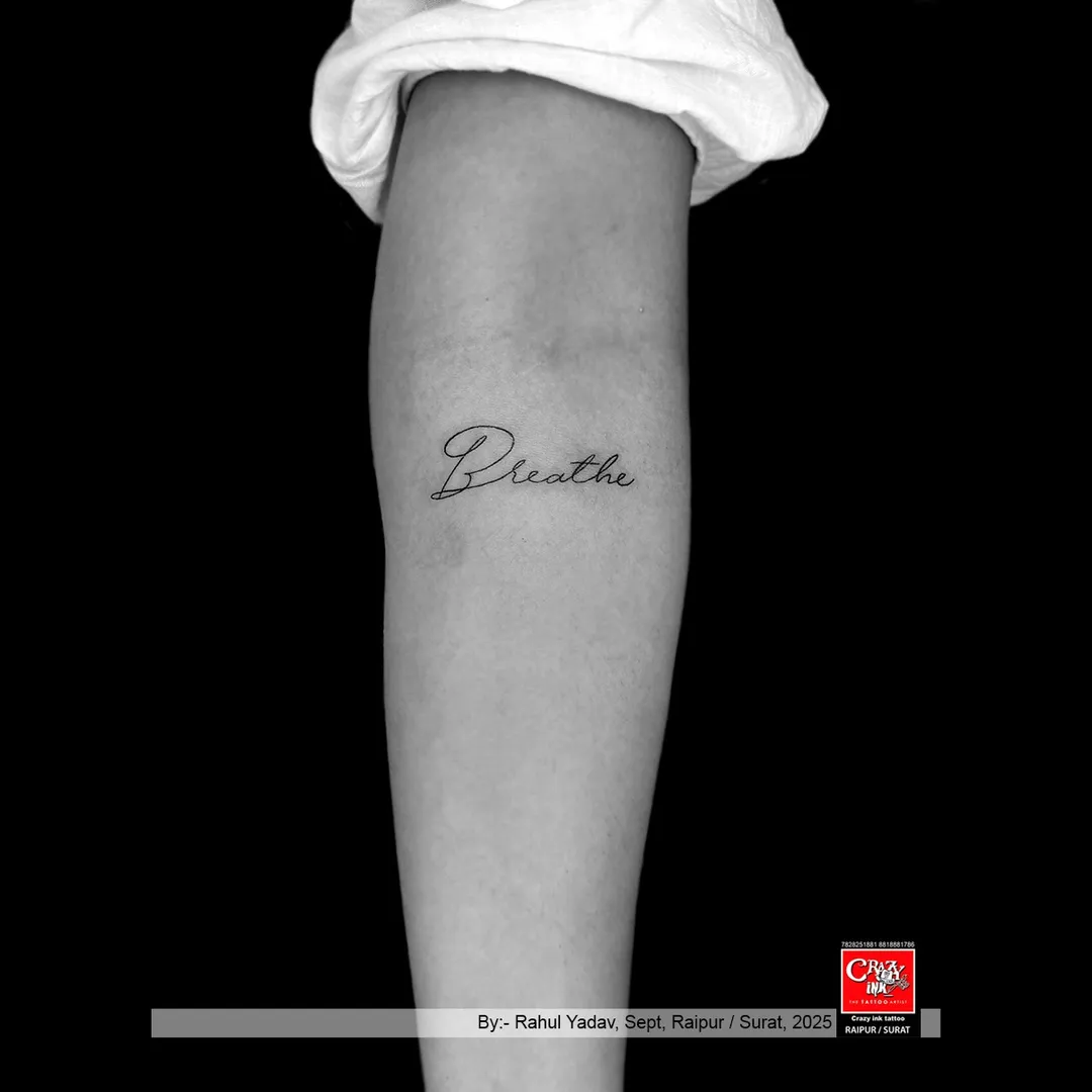 BREATHE - A MINIMAL SCRIPT TATTOO WITH A POWERFUL REMINDER✨
This elegant “Breathe” script...
