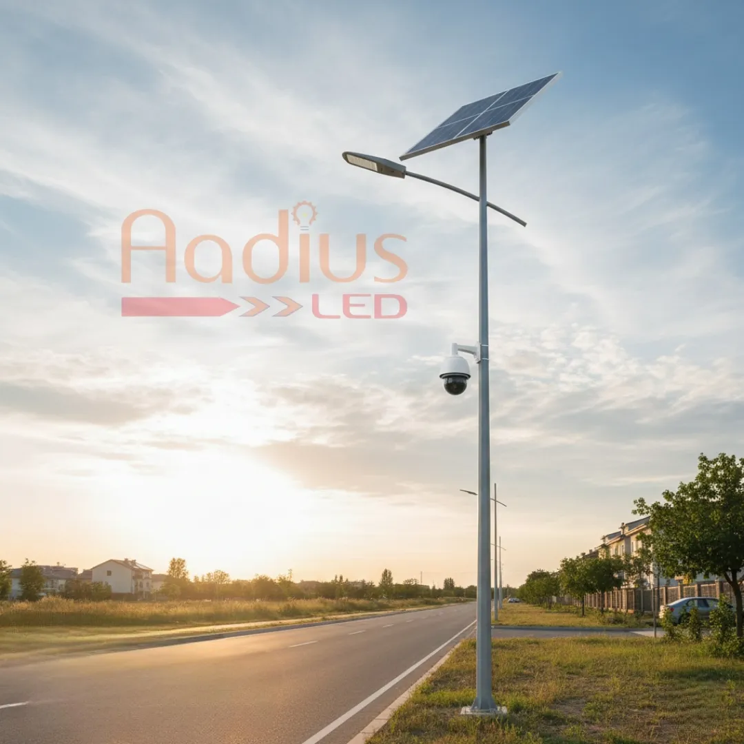 Solar Street Light with Camera | All-in-One Solar LED Security Light with WiFi/4G & Motion Detection