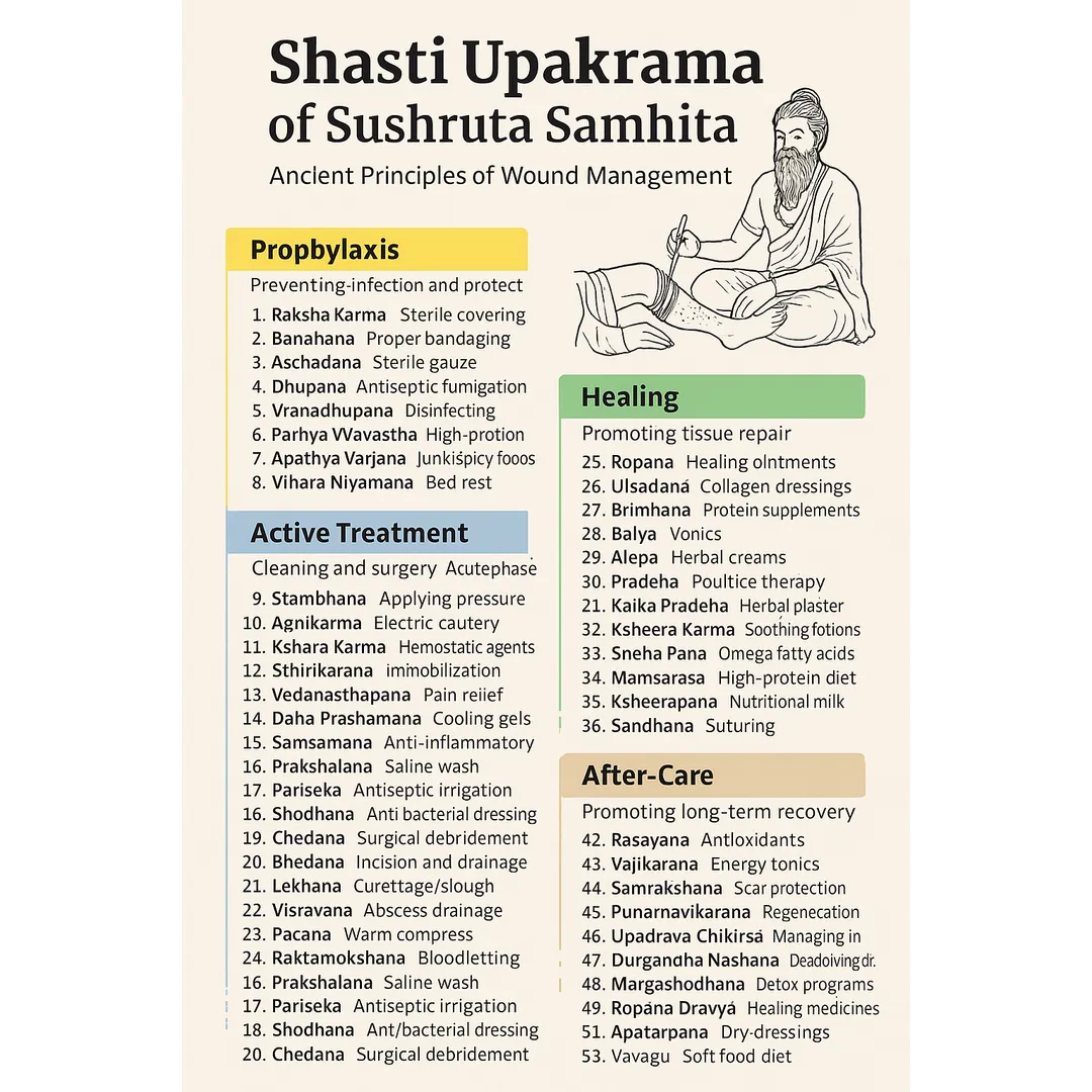 Shasti Upakrama of Sushruta Samhita – Ancient Science of Wound Care for the Modern World
