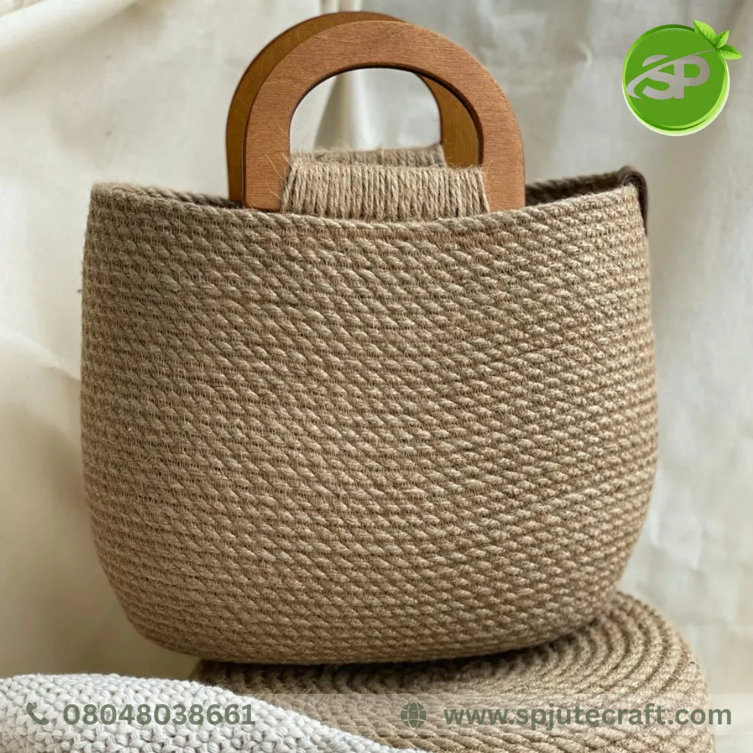 Introducing our Handcrafted Jute Rope Handbag, a perfect blend of rustic charm and modern elegance. ...
