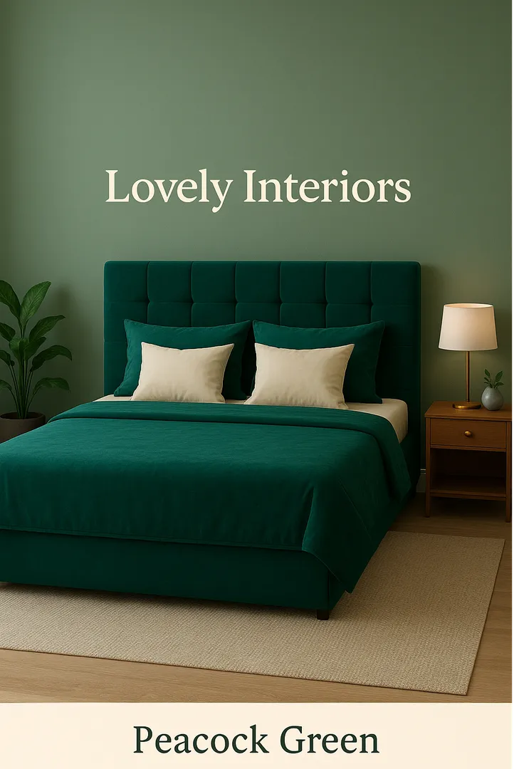 Premium double-bed frame with burfi headboard design in Gurgaon