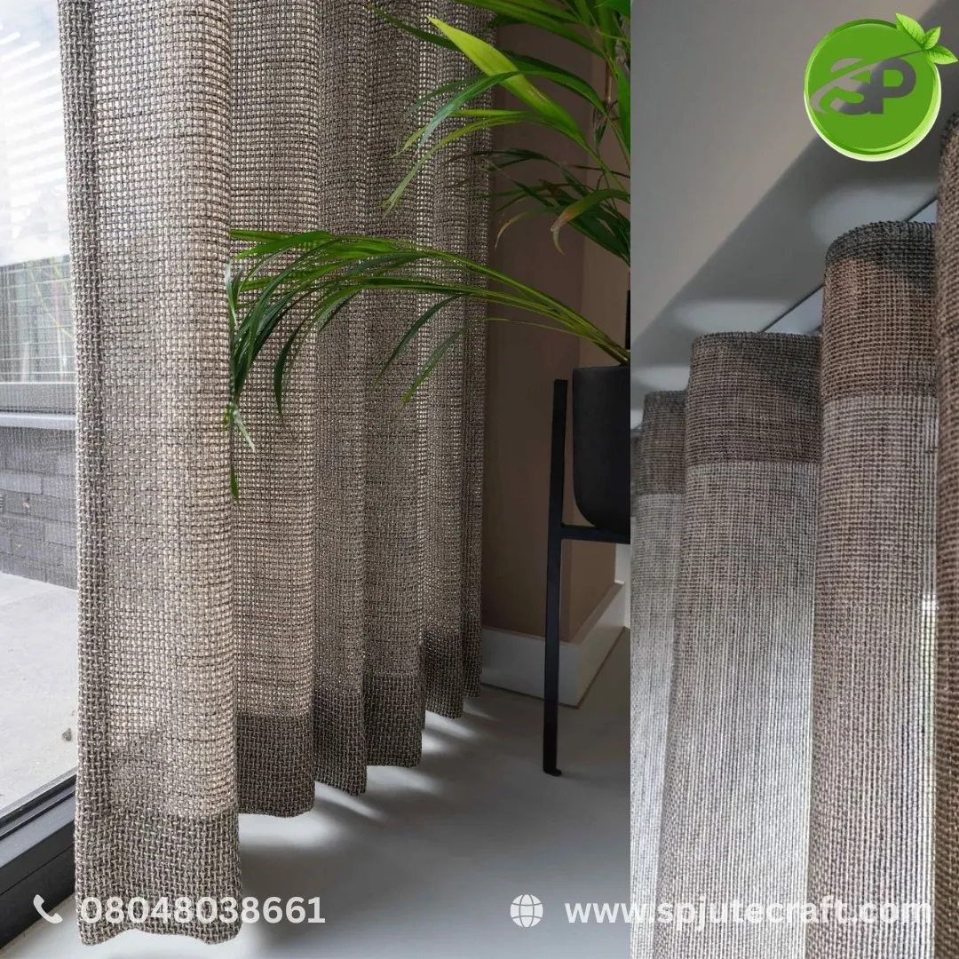 Where luxury meets nature. Our finely-woven, eco-friendly jute curtains add a warm, earthy and moder...