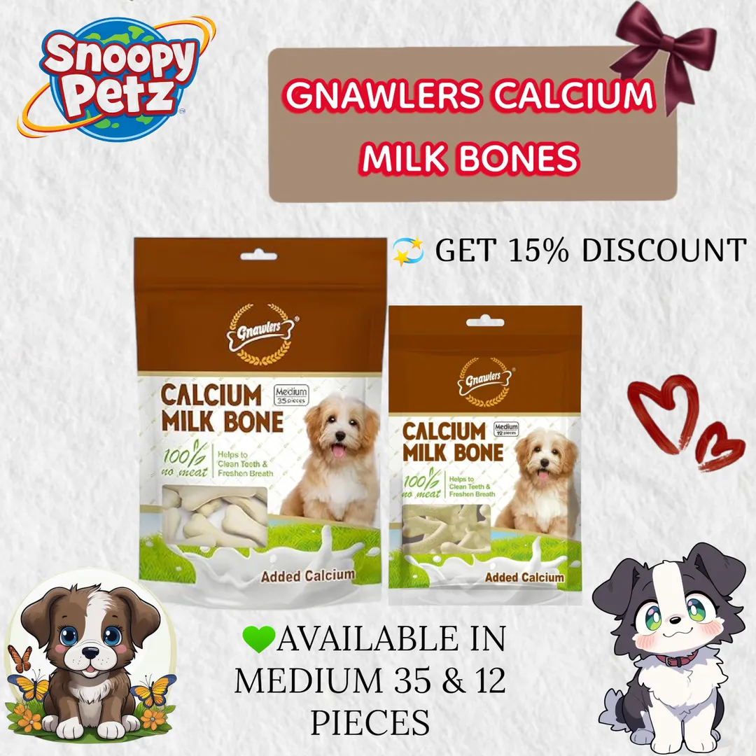 GNAWLERS CALCIUM MILK BONES MEDIUM BREED -- PURE MILK BONE FORMULA