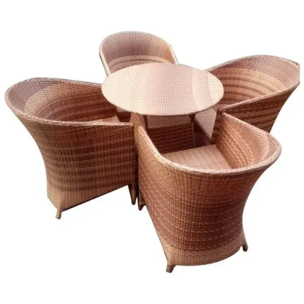 Wicker 4 Seater Chair Table Set in Delhi for Everyday Outdoor Living