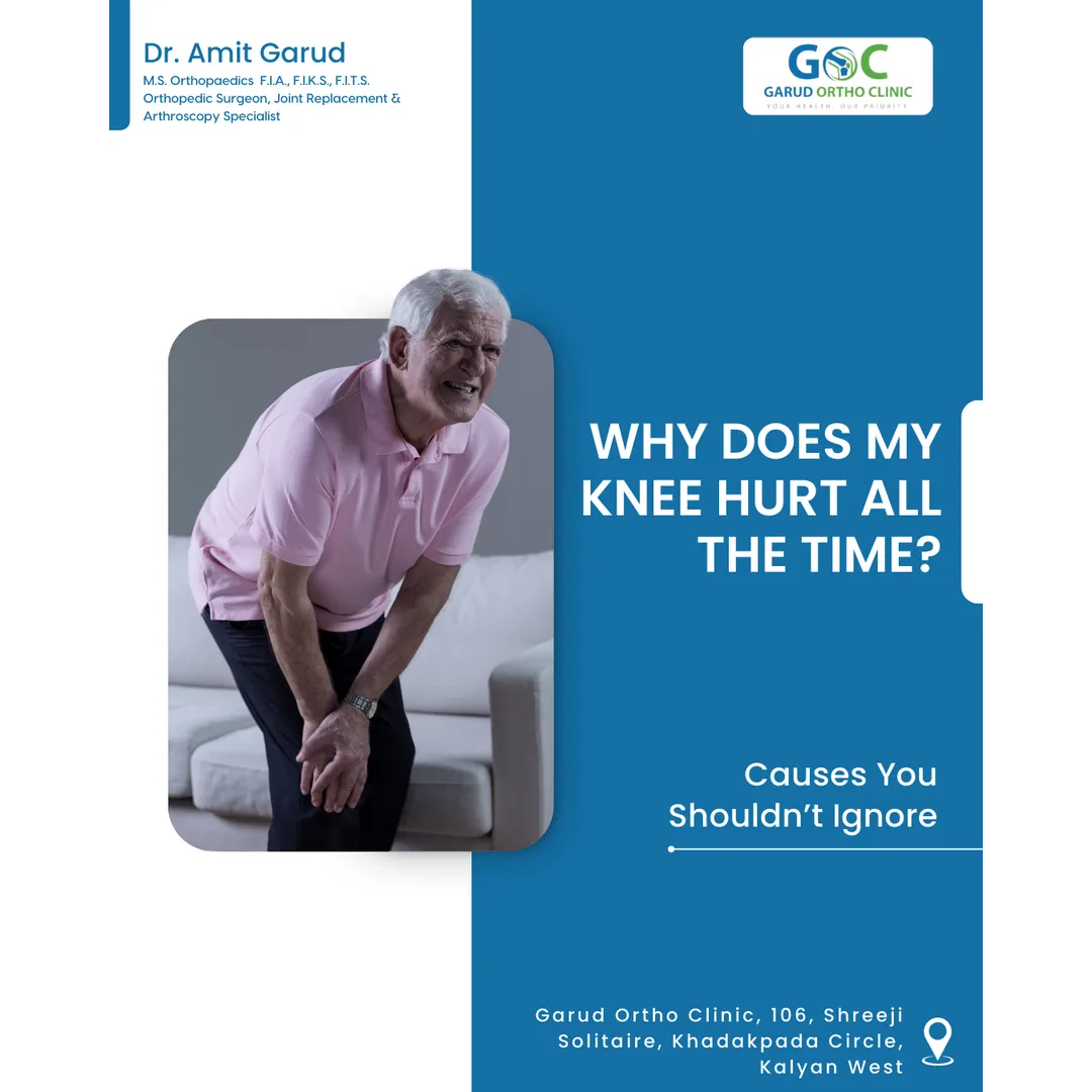 Knee pain isn’t just “age catching up.” It’s your body asking for help.
Dr. Amit Garud, Orthopedic ...