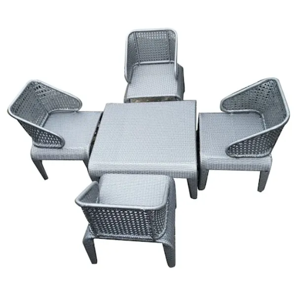 Square 4 Seater Outdoor Chair Table Set in Delhi for Compact Patios