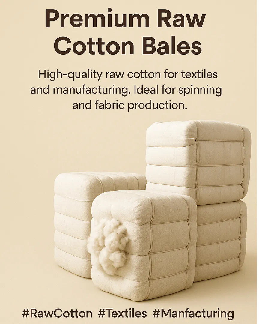 Premium Raw Cotton Bales – High-Quality, Contamination-Free Cotton | Gave Exports