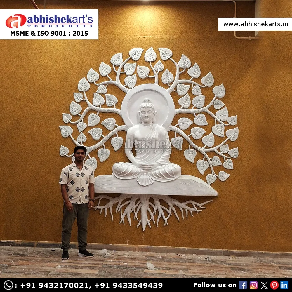Discover the divine beauty of our Buddha Meditation Under the Bodhi Tree Wall Mural—a stunning 10 fo...