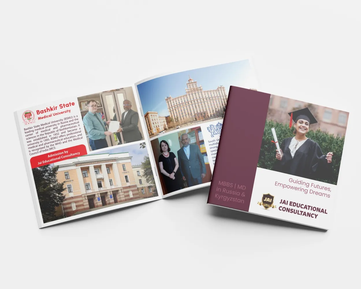 Brochure Booklet Design & Printing for Educational Consultancy Branding