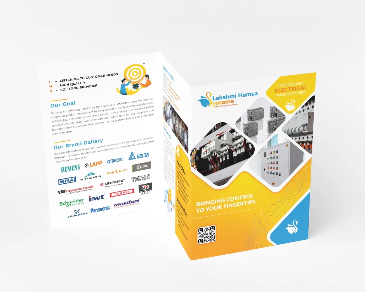 Trifold Pamphlet Design, Printing & Delivery for Industrial Electrical Company