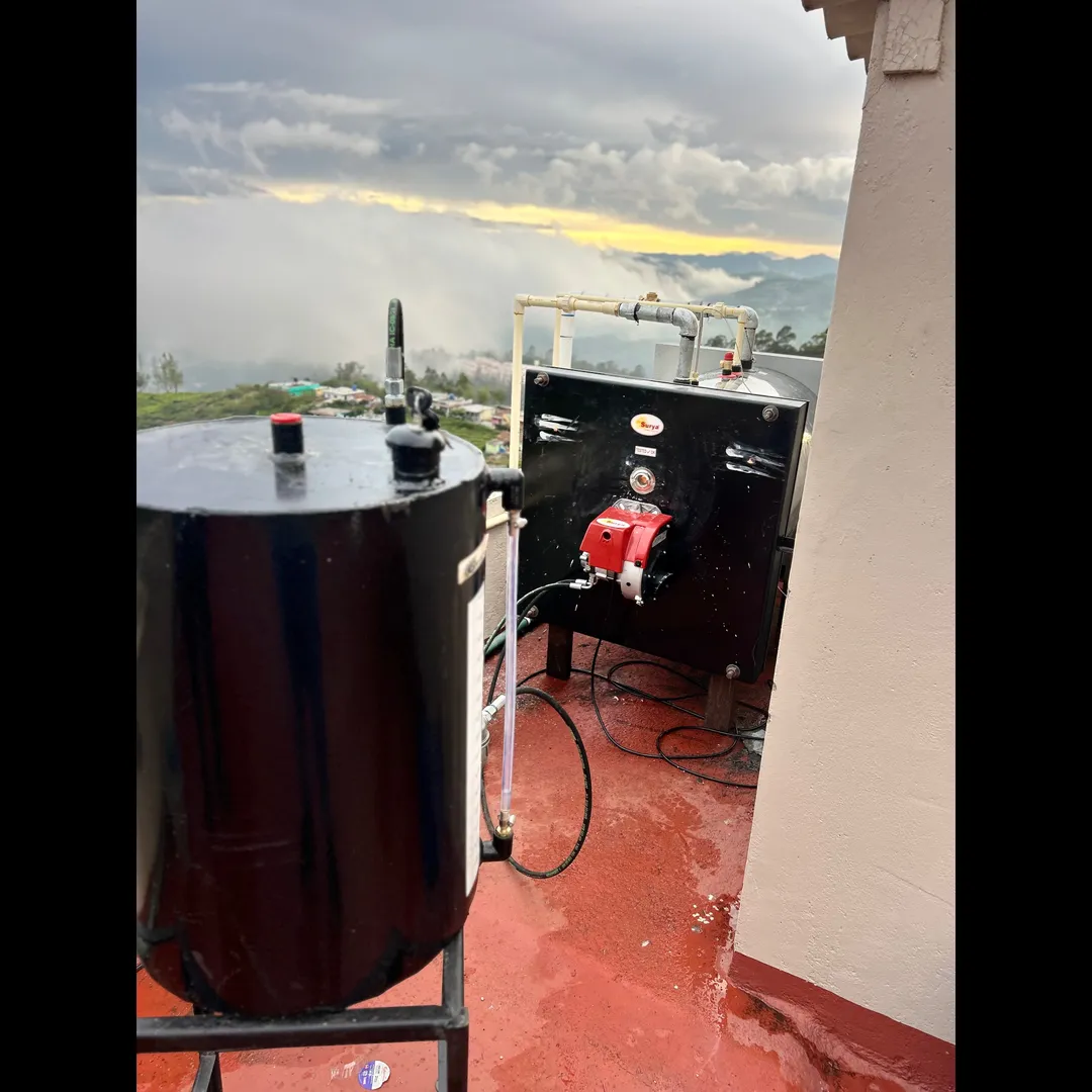 he Surya Diesel Water Boiler works by burning diesel fuel in a specially designed combustion chamber...