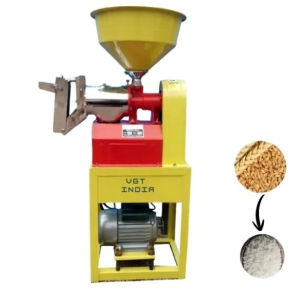 સેમી ઓટોમેટિક ક્રોમ ટાઇપ સિંગલ ફેઝ રાઇસ મિલ - 3 HP મોટર મેન્યુફેક્ચરર