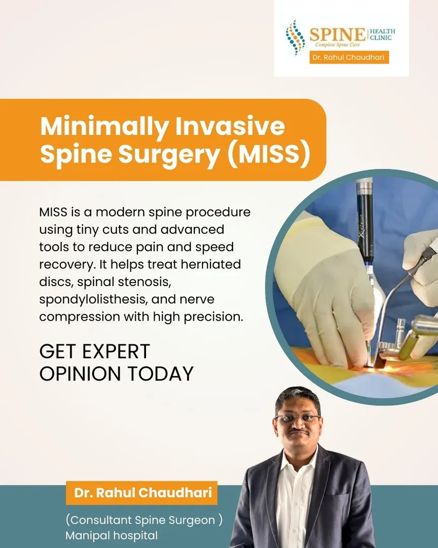 Minimally Invasive Spine Surgery (MISS) is a modern, precise technique that uses tiny incisions and ...