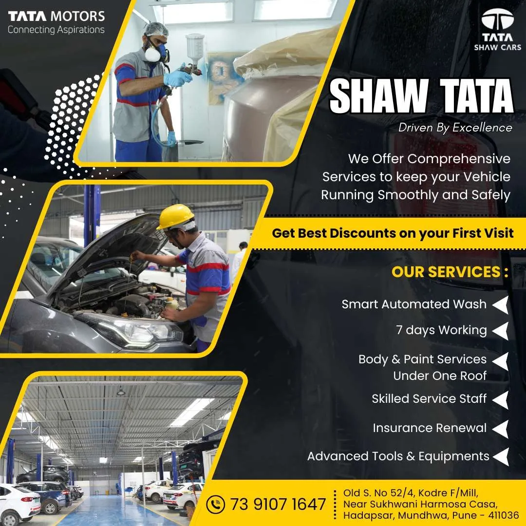 TATA MOTORS
Connecting Aspirations
TATA SHAW CARS
Driven By Excellence
We Offer Comprehensive Serv...
