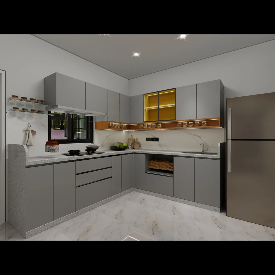 "Step into a kitchen designed to make living effortless.From smart layout to contemporary textures, ...
