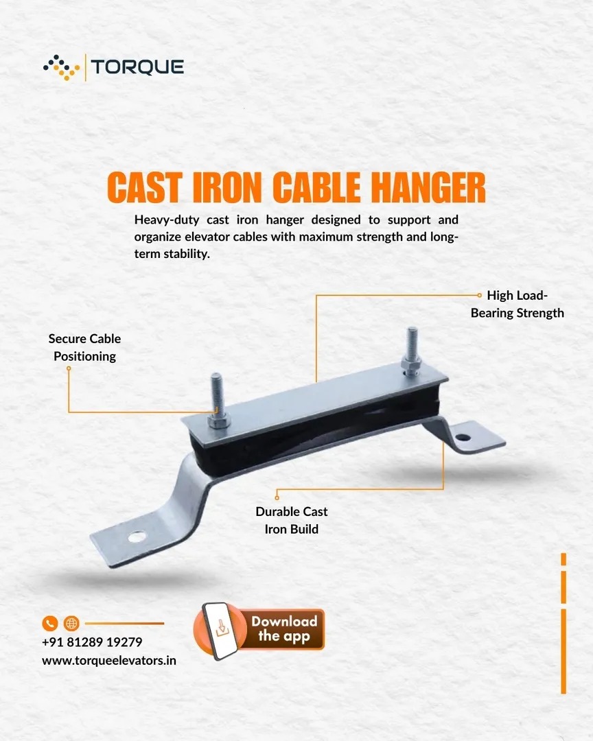 🔩 Durable Support. Smooth Elevation.
Torque Elevators’ Cast Iron Cable Hanger delivers stable, vibr...