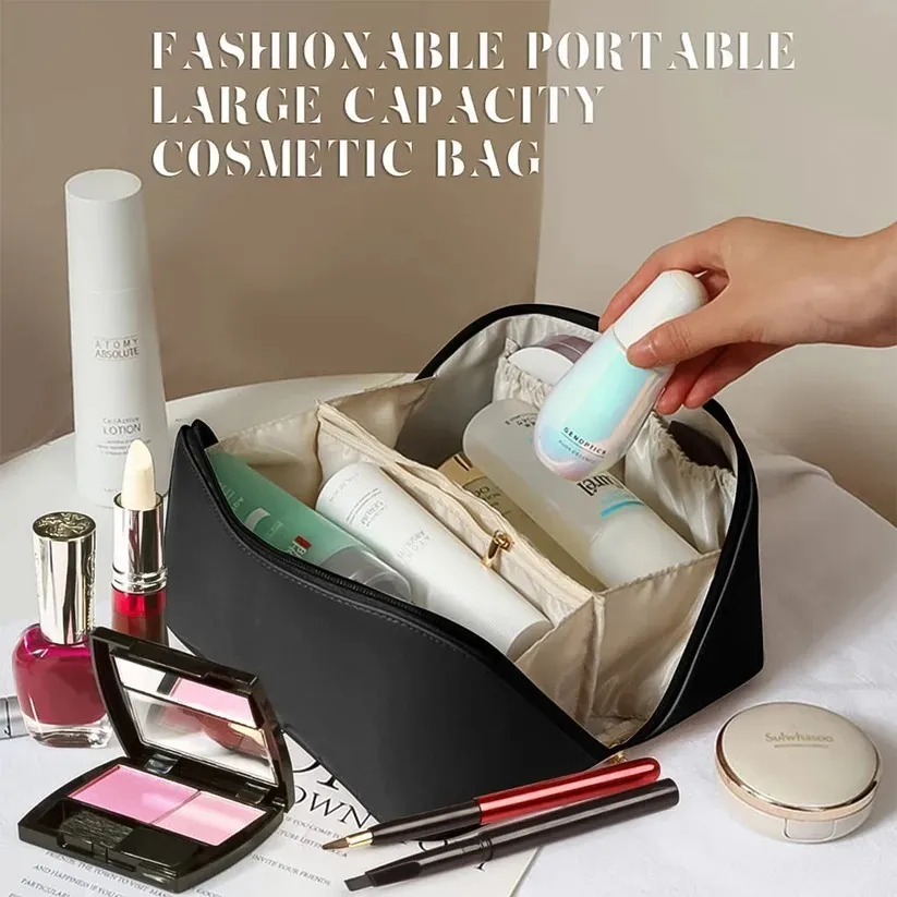 Travel Makeup & Toiletry Organizer Pouch with Zipper & Handle Supplier Vadodara