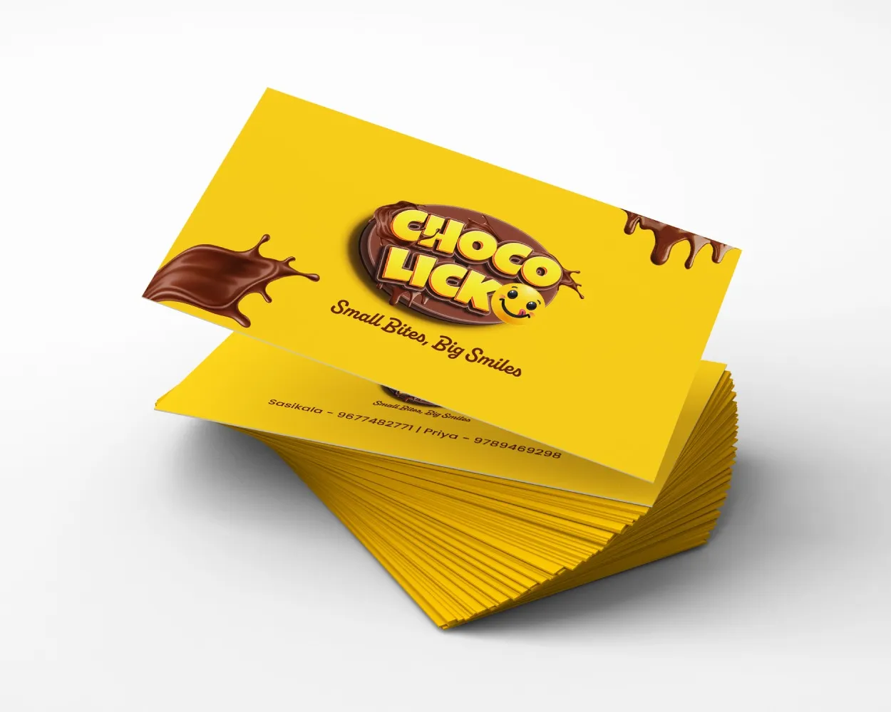 Premium Business Card Design for Chocolate Brands | Custom Printed Visiting Cards