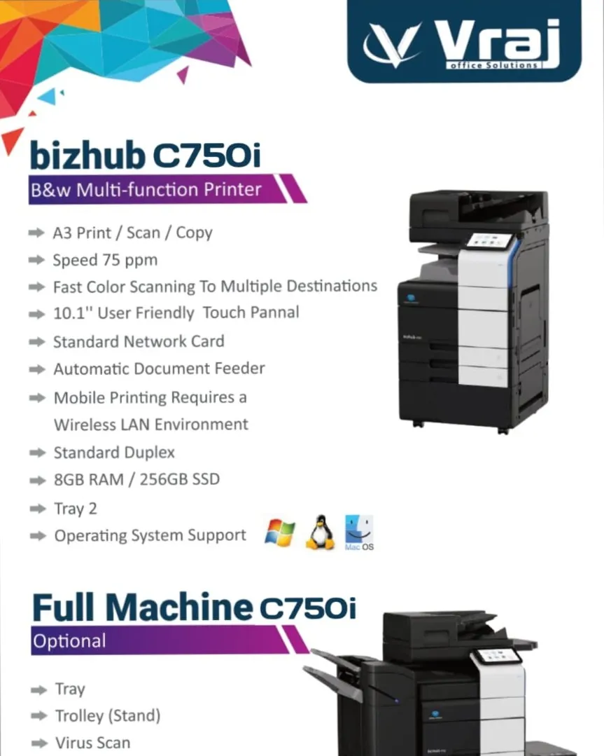 Trusted Printer, Xerox & CMYK Machine Provider in Rajkot | Vraj Office Solutions in Rajkot