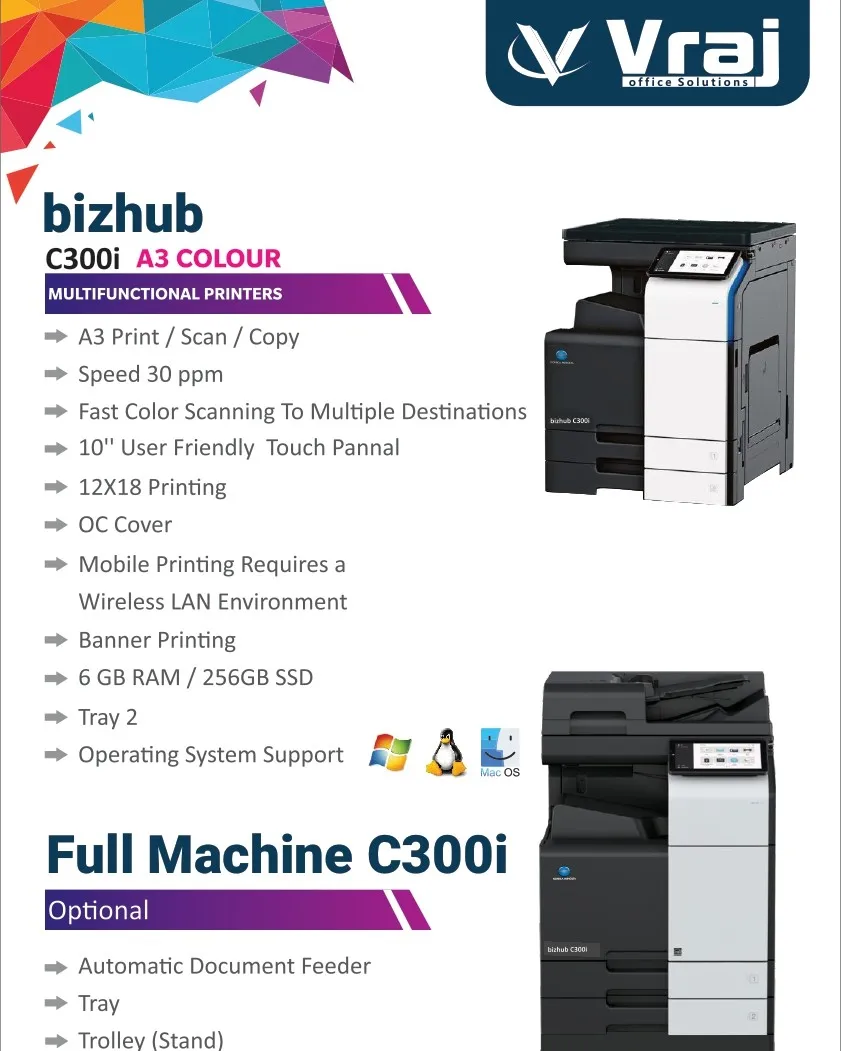 Konica Minolta machine supplier in Rajkot | Vraj Office Solutions in Rajkot
