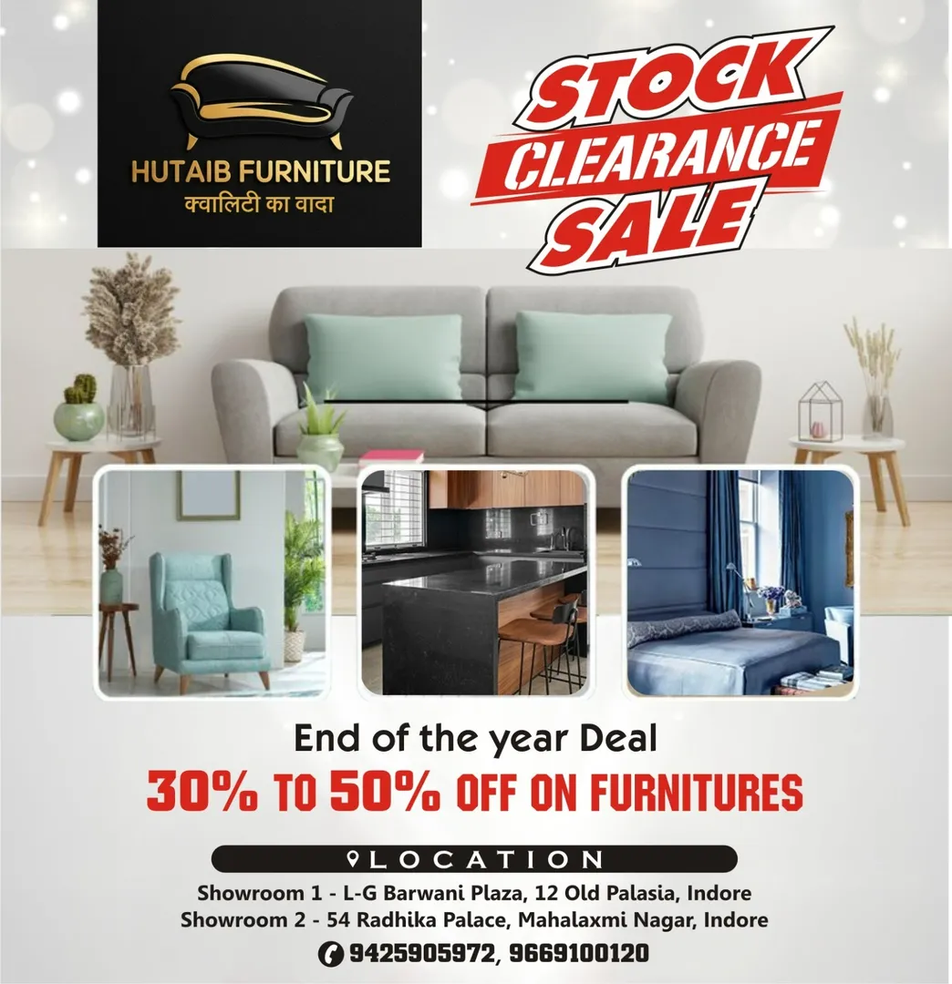 End Of Year Furniture Stock Clearance Sale
Upgrade your Office or Home with Hutaib Furniture premi...
