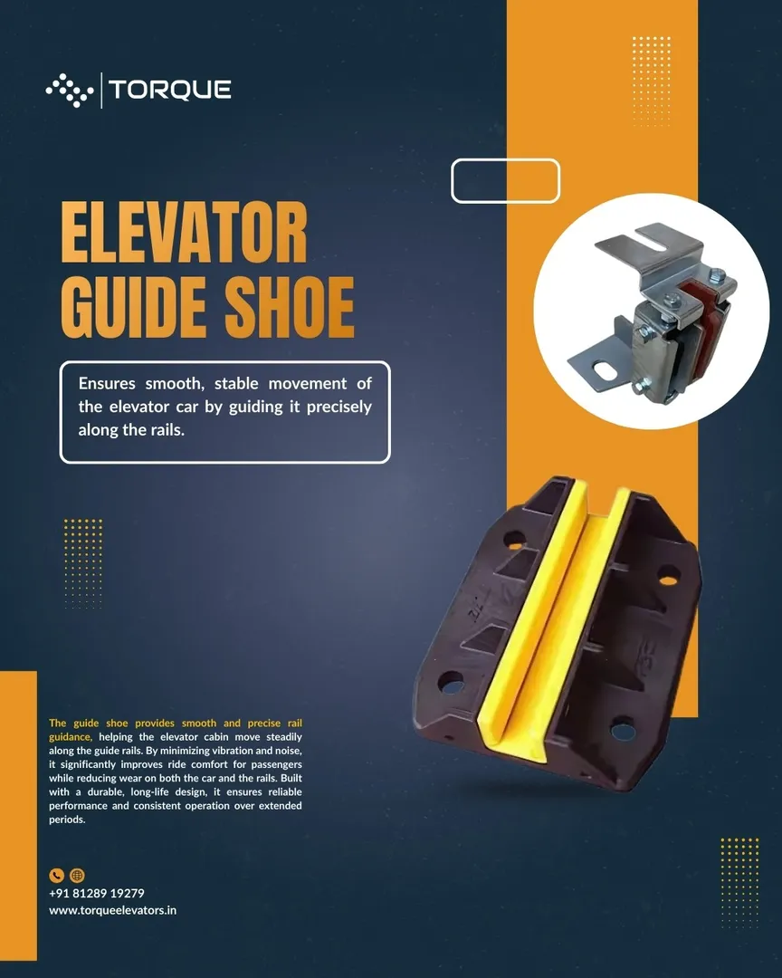 🛠️ Smooth rides need precise guidance.
Torque Elevators’ Guide Shoe keeps the cabin and counterweig...