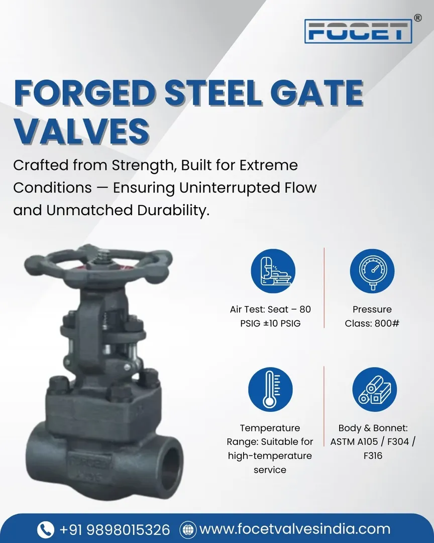 Forged Steel Gate Valves Manufacturers in India.