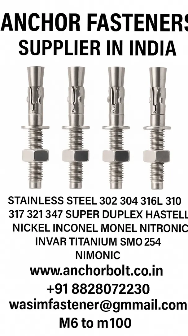 Super Duplex 2507 Anchor Fastener Manufacturer & Supplier in India | Super Duplex 2507 Anchor Bolt E
