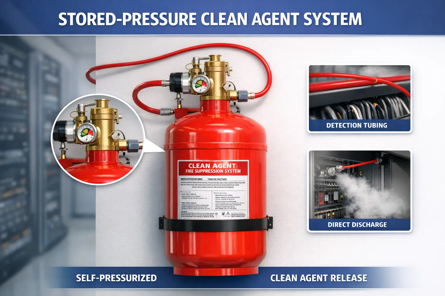 Stored-Pressure Clean Agent System