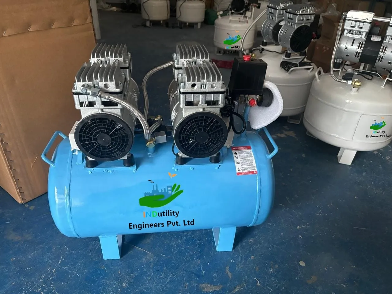 Ind-Utility Mini Oil-Free Air Compressor for Dental Clinics & Labs