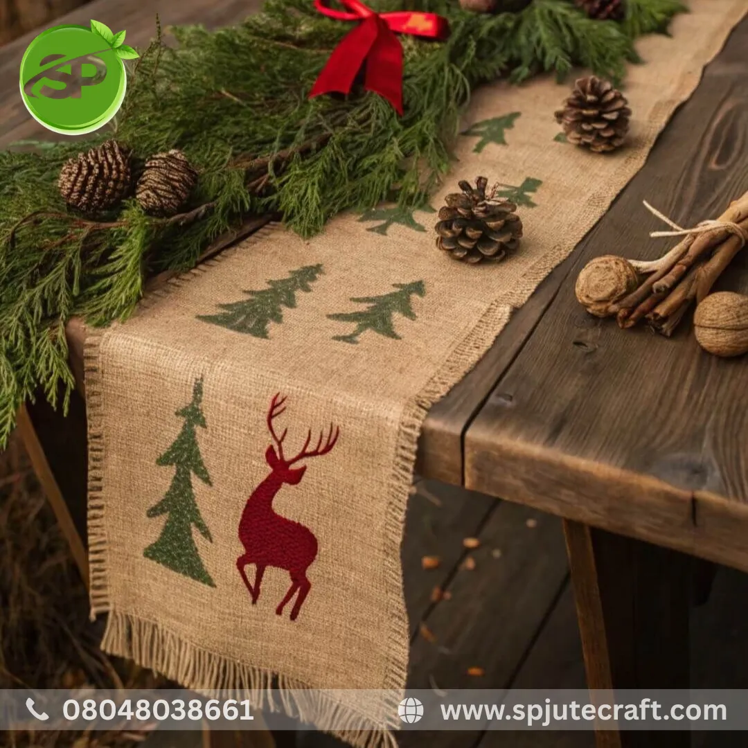 Bring warmth, tradition, and sustainability to your festive décor ✨🌿
This premium jute table runner...
