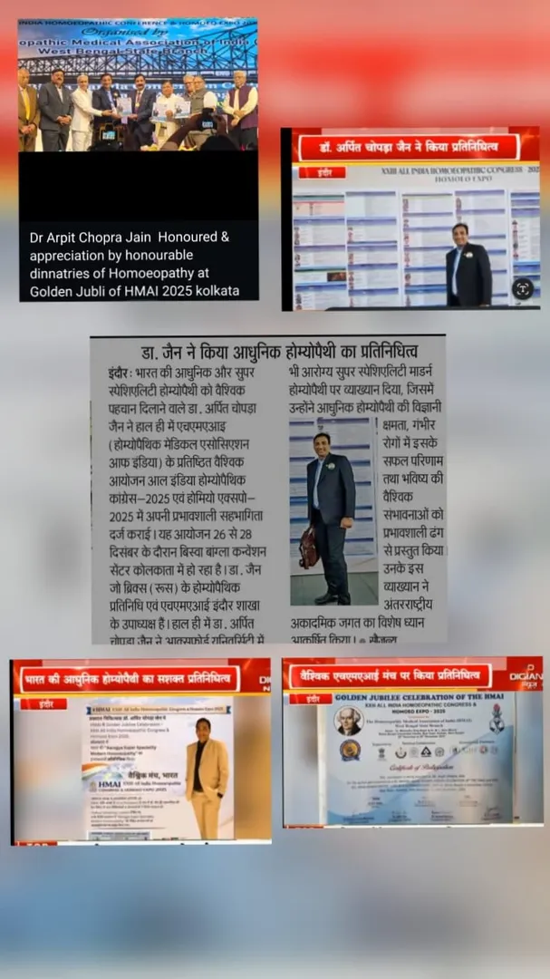 Media coverage of Dr Arpit Chopra Jain's presence at Homoepathic Medical Golden Jubli Kolkata https:...
