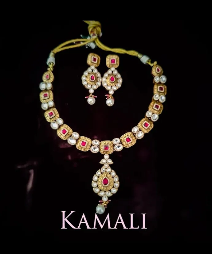 Kundan Jewellery Necklace set for Women
Exclusive Designer Collections
Adorned with Swarovski ston...