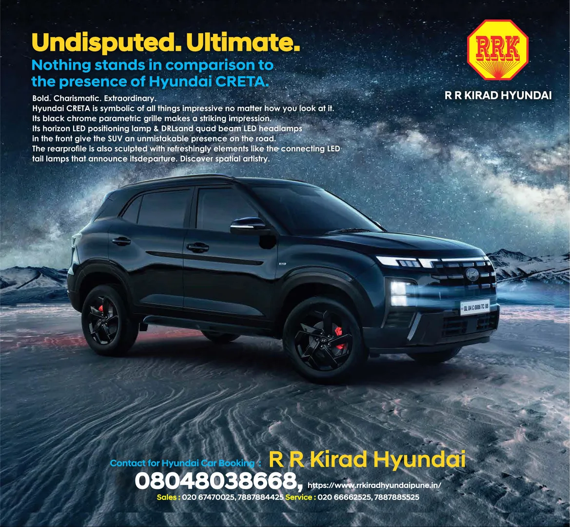 Undisputed. Ultimate. Nothing stands in comparison to the presence of Hyundai CRETA