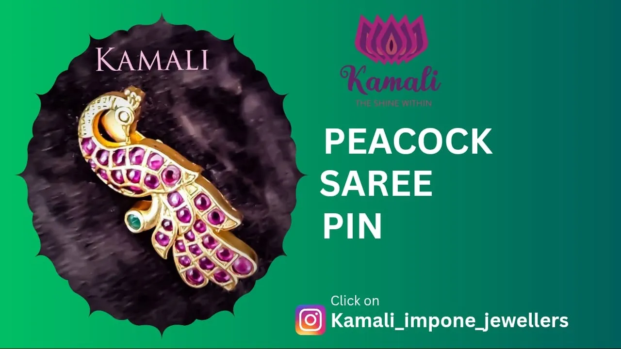 Peacock Saree Pin
Brooch for Women
Gold Plated Antique Jewellery
Kamali Artificial Gold Plated Im...