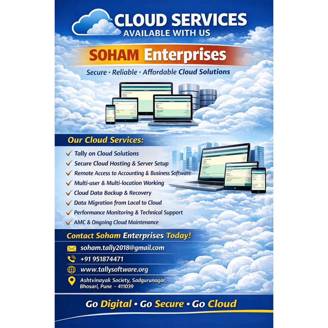 Cloud Service Available with Us
Soham Enterprises | Reliable Cloud Solutions in Bhosari, Pune
Lookin...