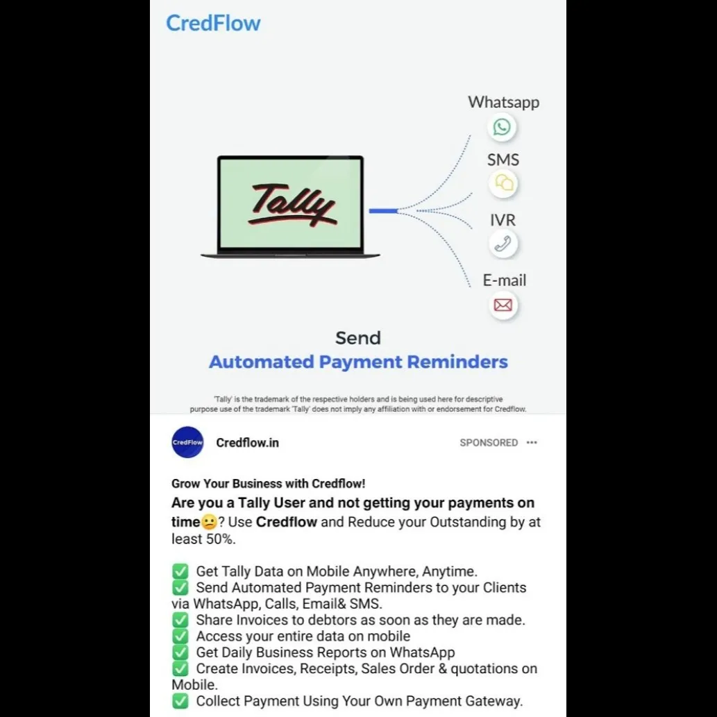 Access Tally on Mobile with Credflow App | Soham Enterprises – Bhosari, Pune
Now manage your busines...