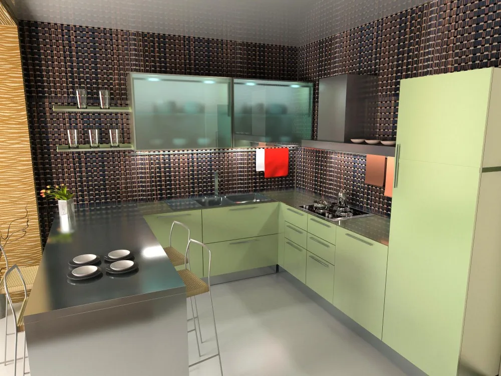 V Shaped Modular Kitchen in Dindigul for Compact Spaces