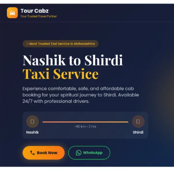 Nashik to Shirdi Taxi Service | Affordable Cab Booking 24/7 | Tour Cabz